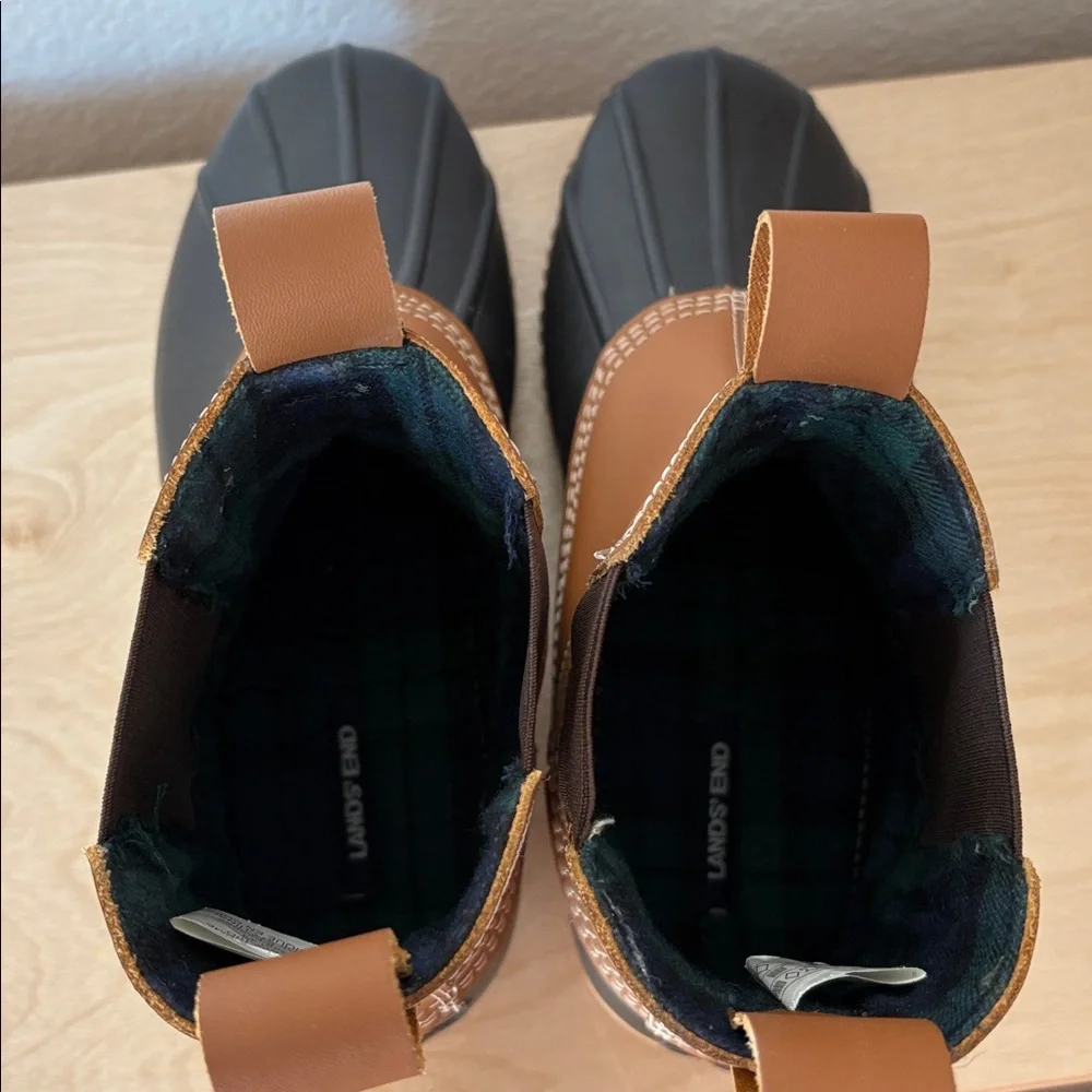 Lands’ End Men’s Duck Boots Size 10 Flannel Lined